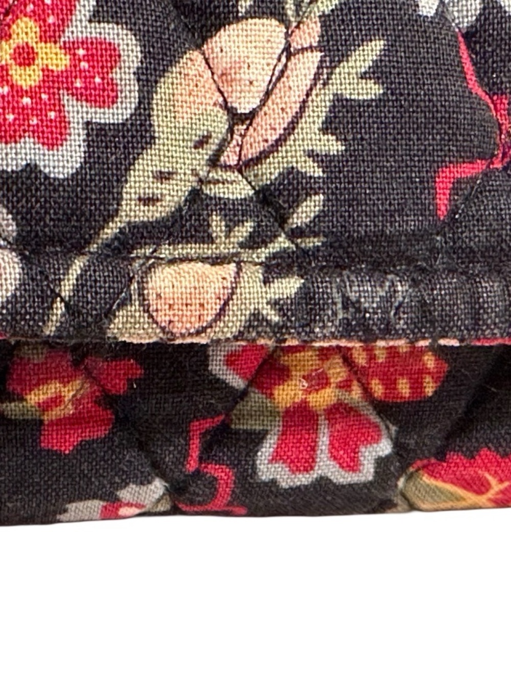 Vintage Vera Bradley Anastasia Floral Crossbody Black Red Roses Wallet Mini Bag - Picture 13 of 16
